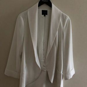 The Limited Open White Blazer